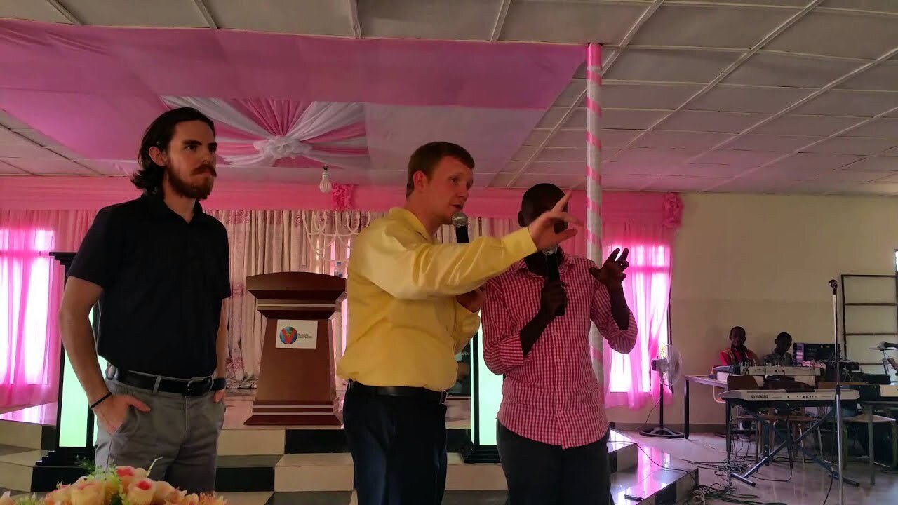 Jon delivering his first prophetic word