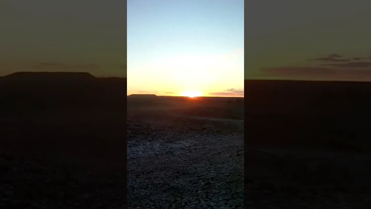 Sun Setting in the Badlands of SD