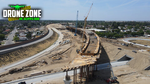 Bakersfield Centennial Corridor Project Drone Flyover UPDATE: 4/27/22 [4K 60FPS HDR]