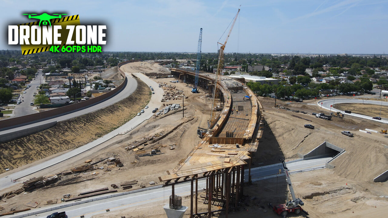 Bakersfield Centennial Corridor Project Drone Flyover UPDATE: 4/27/22 [4K 60FPS HDR]