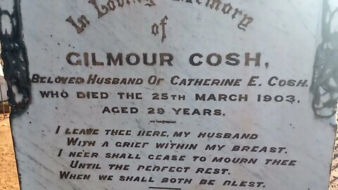 Beautiful Headstone of Gilmore Cosh | Intrepids