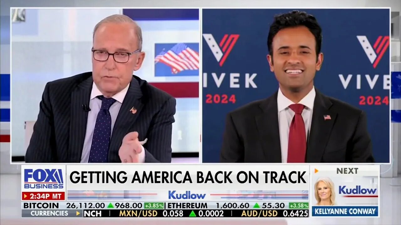 Vivek Ramaswamy Appears on Fox Business' Kudlow 9.12.23