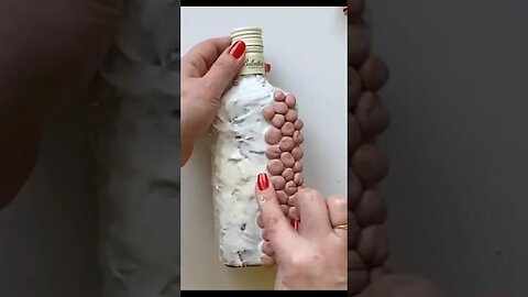 DIY Glass bottle decor 🐍 Snake Bottle from clay