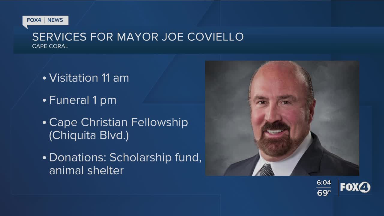 Services for Coviello tomorrow