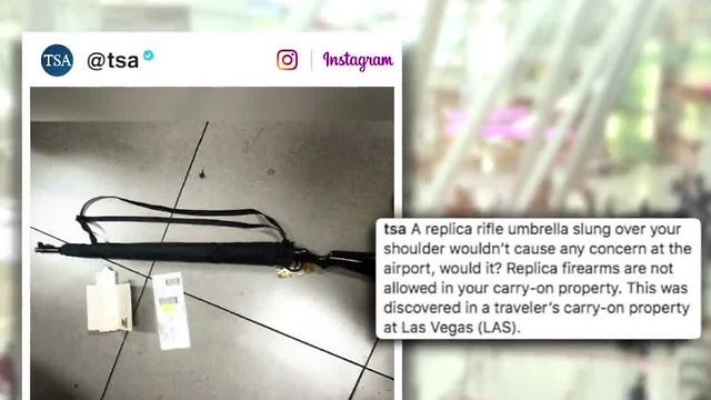 Rifle umbrella found at Las Vegas airport among TSA's 2017 unusual finds