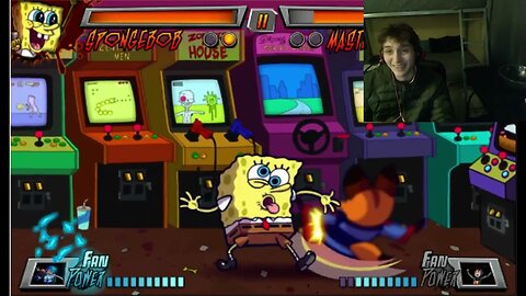 Junjie The Fox VS SpongeBob SquarePants In A Nickelodeon Super Brawl 3 Battle With Live Commentary