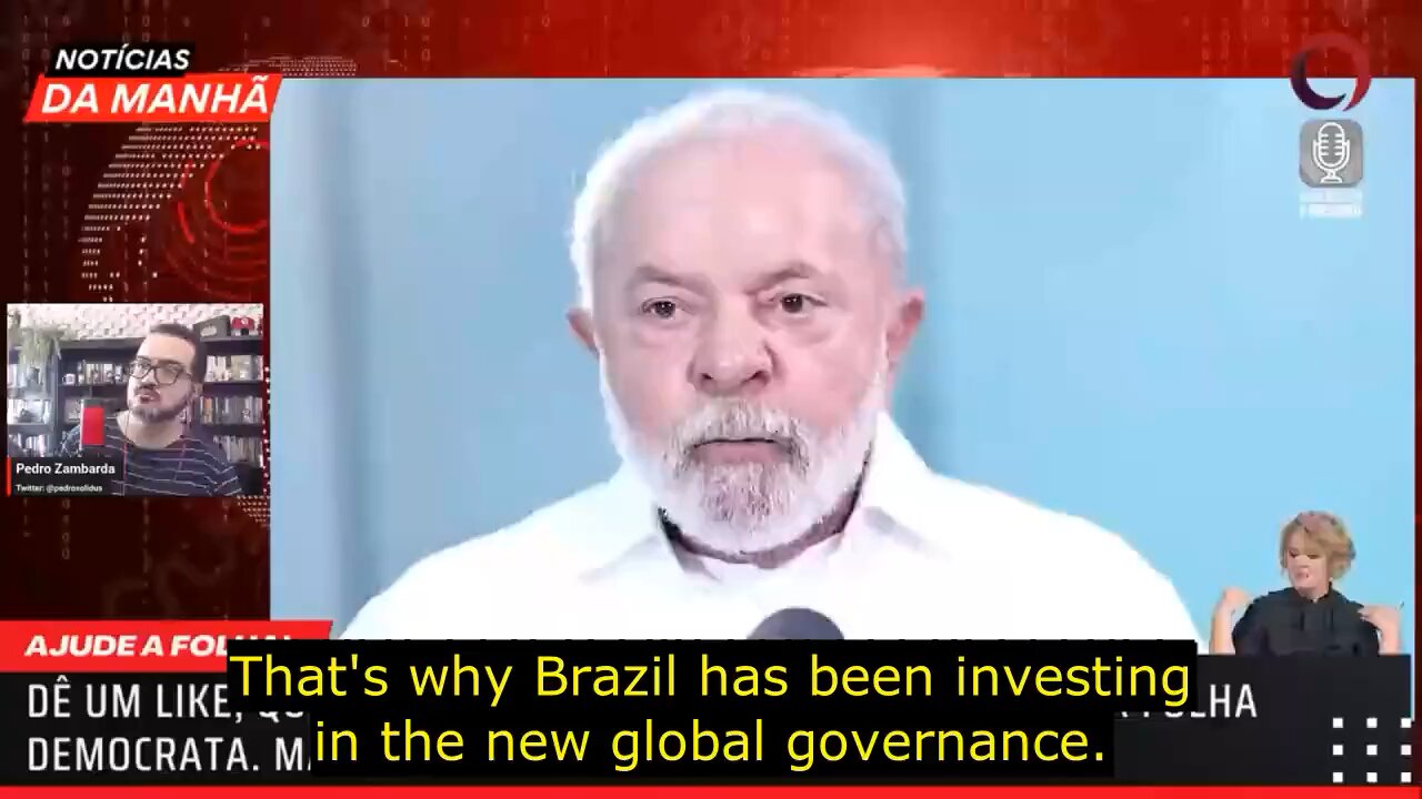 Brazil's progressive President Lula advocates for the establishment of a "new global governance"