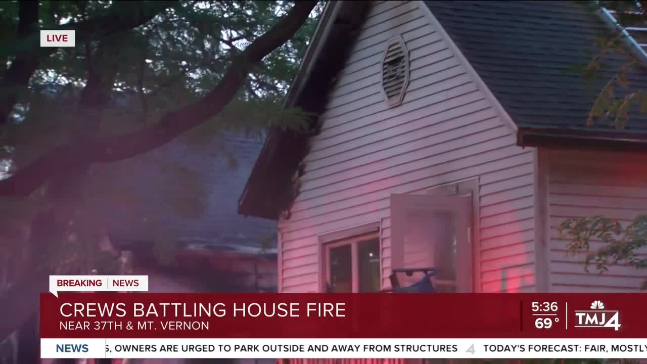 Milwaukee Fire Department responds to multiple home fire near 37th and Mount Vernon