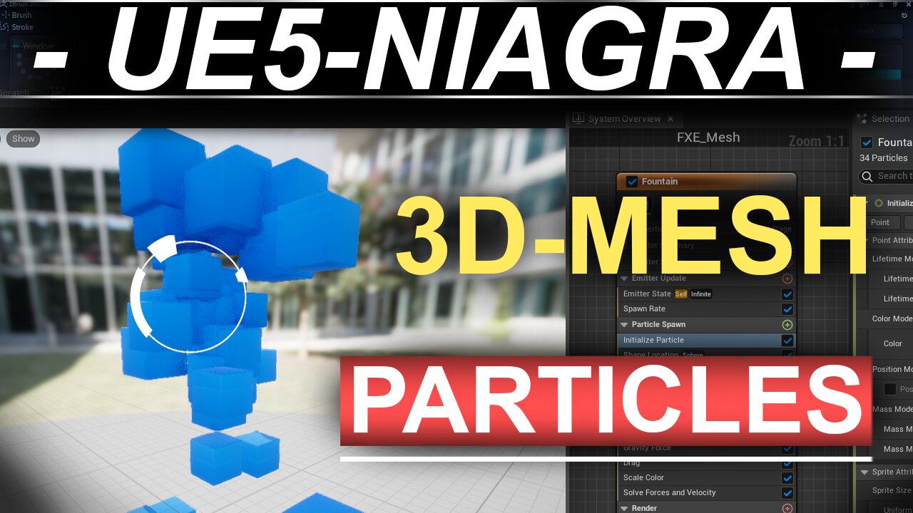 Unreal5 Niagra VFX: 3D Mesh Particles -