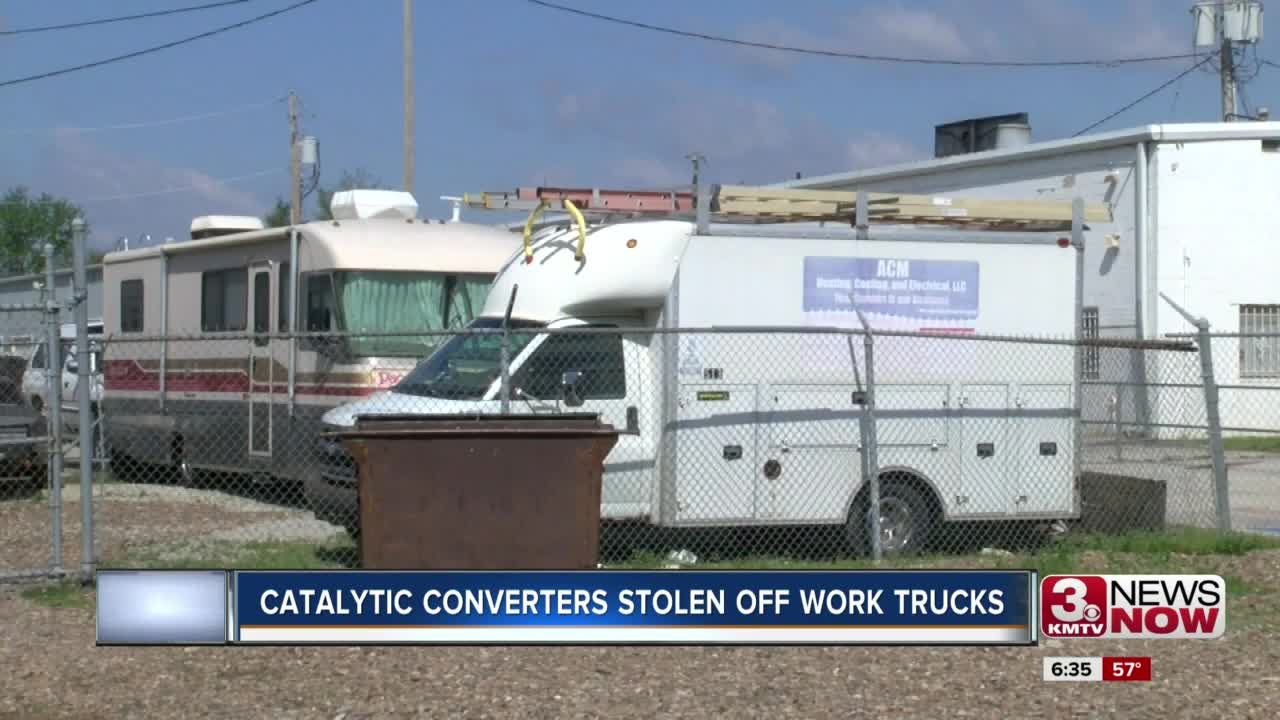 Catalytic converters stolen off work trucks