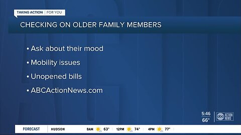 Keeping an eye on older loved ones during the holidays