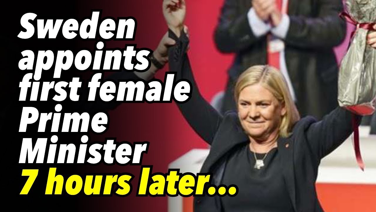 Sweden appoints first female Prime Minister. 7 hours later this happens...