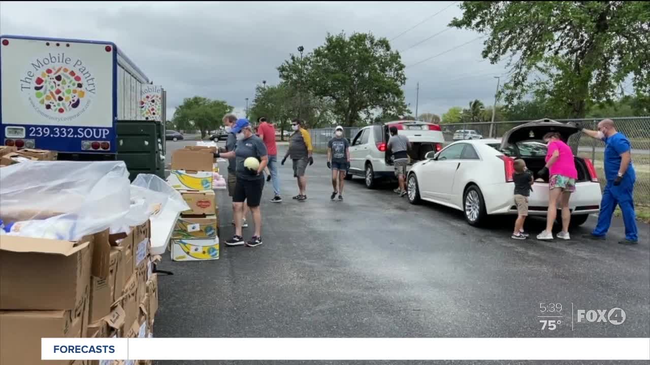 Mobile food pantries for families in need