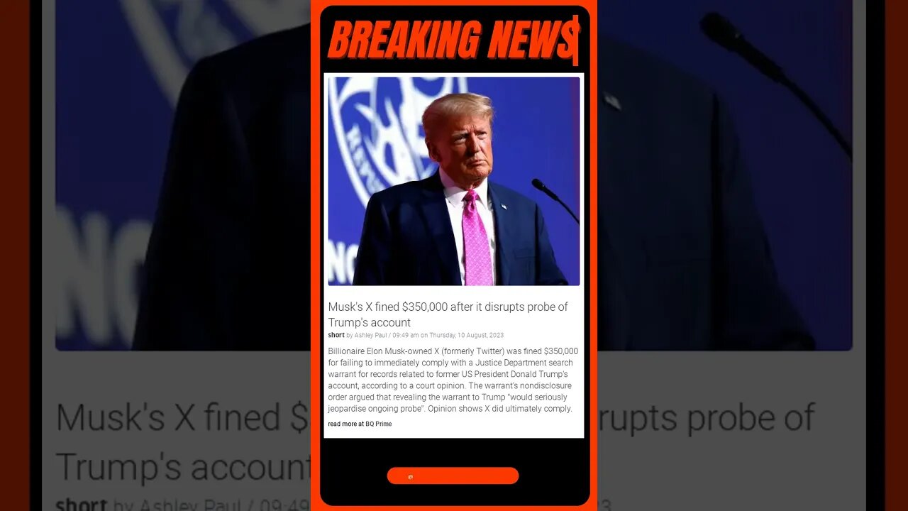 Elon Musk's X fined $350,000 for Trump records search delay | #shorts #news