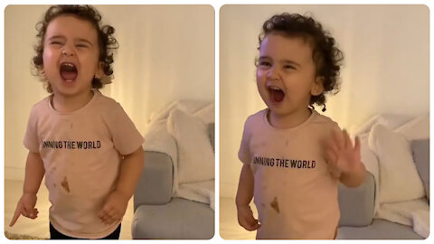 Adorable baby excels at acting.What a performance!