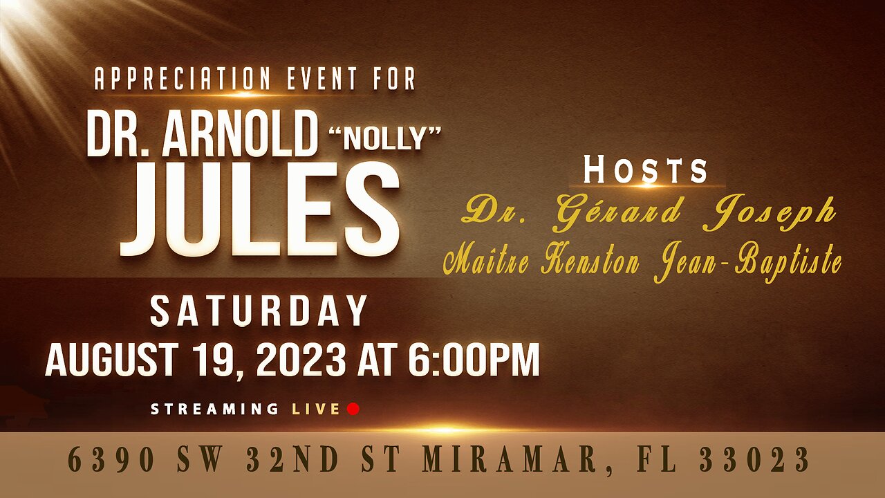 Appreciation Event for Dr. Arnold "Nolly" Jules