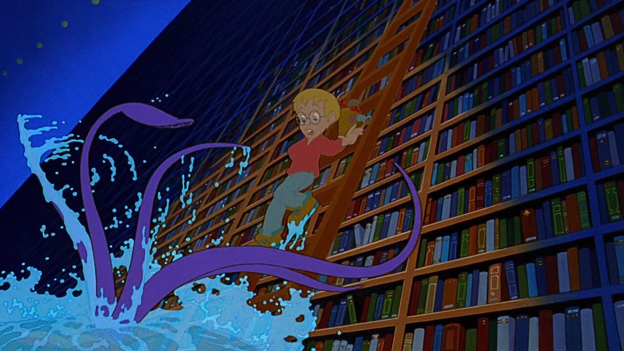 Scared Boy Gets Lost in a Library and Gets Trapped in a Animation