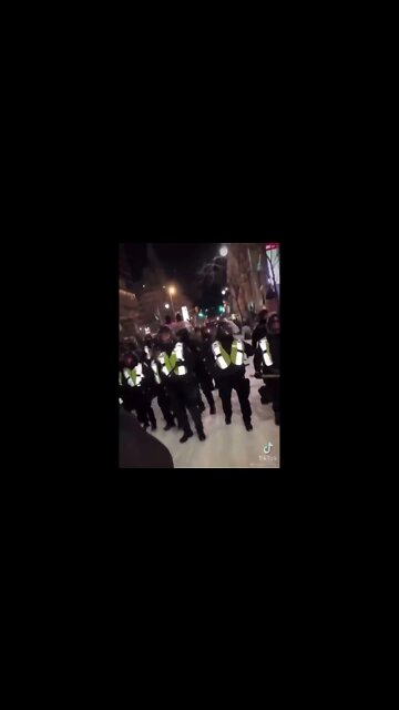 Powerful footage out of Canada with the people chanting, “I believe that we will win,” in unison.