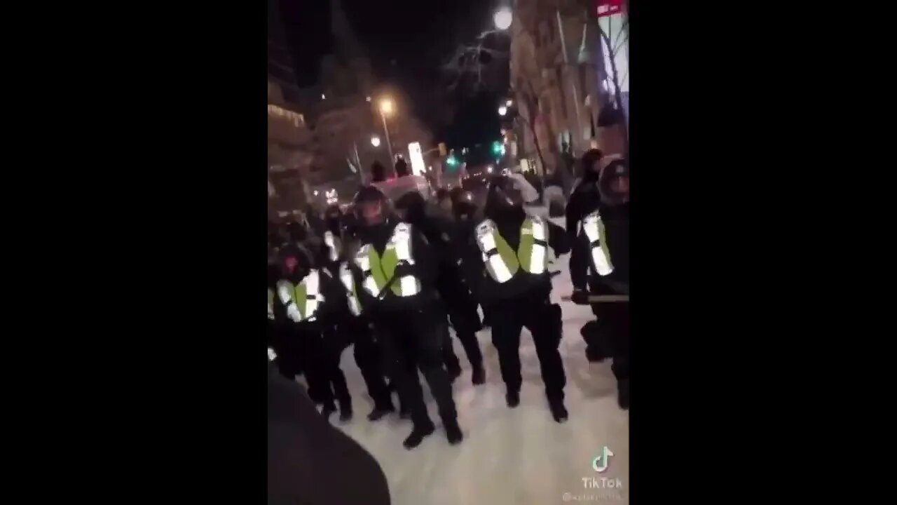 Powerful footage out of Canada with the people chanting, “I believe that we will win,” in unison.