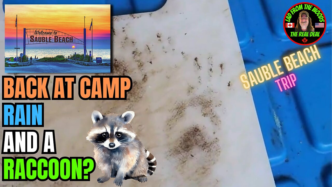 08-17-24 - Sauble Beach Trip - Back At Camp, Rain And A Raccoon, Huh? - Part-7