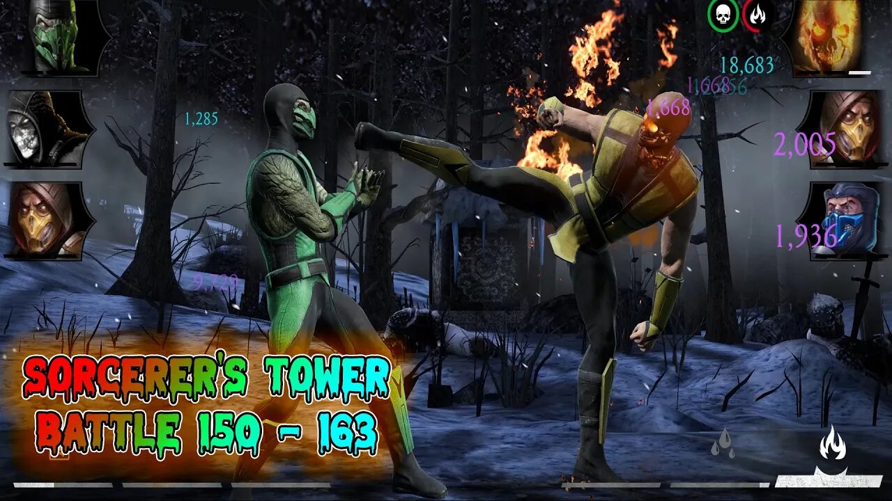 MK Mobile: Sorcerer's Tower Battle 150 - 163 / Battles On Auto