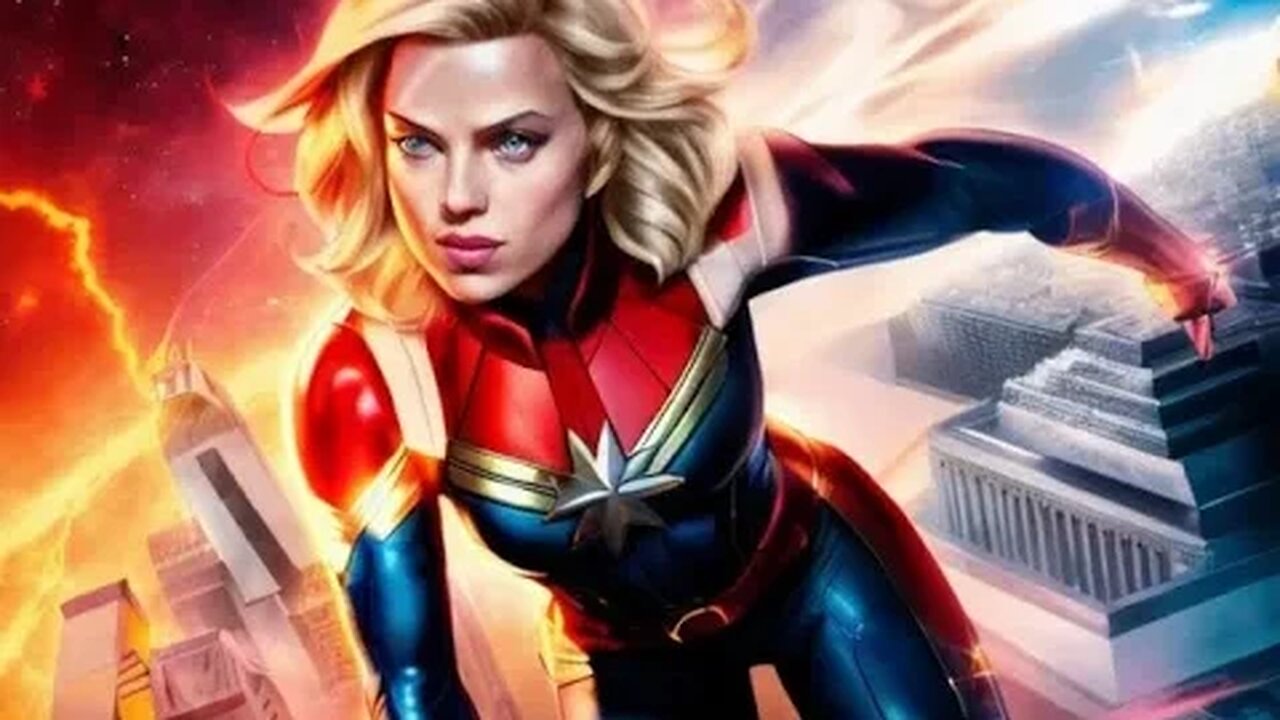 Captain Marvel with different styles. AI-generated