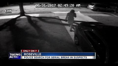Roseville police search for serial break-in suspects