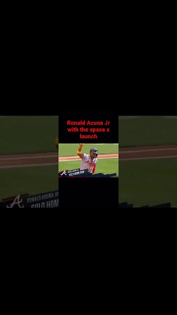 Ronald Acuna Jr with his version of the spacex rocket launch #homerun #mlb #ronaldacunajr