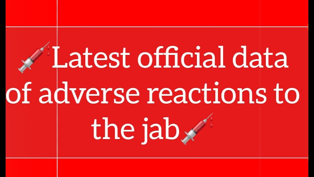 đź’‰Latest Adverse Reactions Data - VAERđź’‰