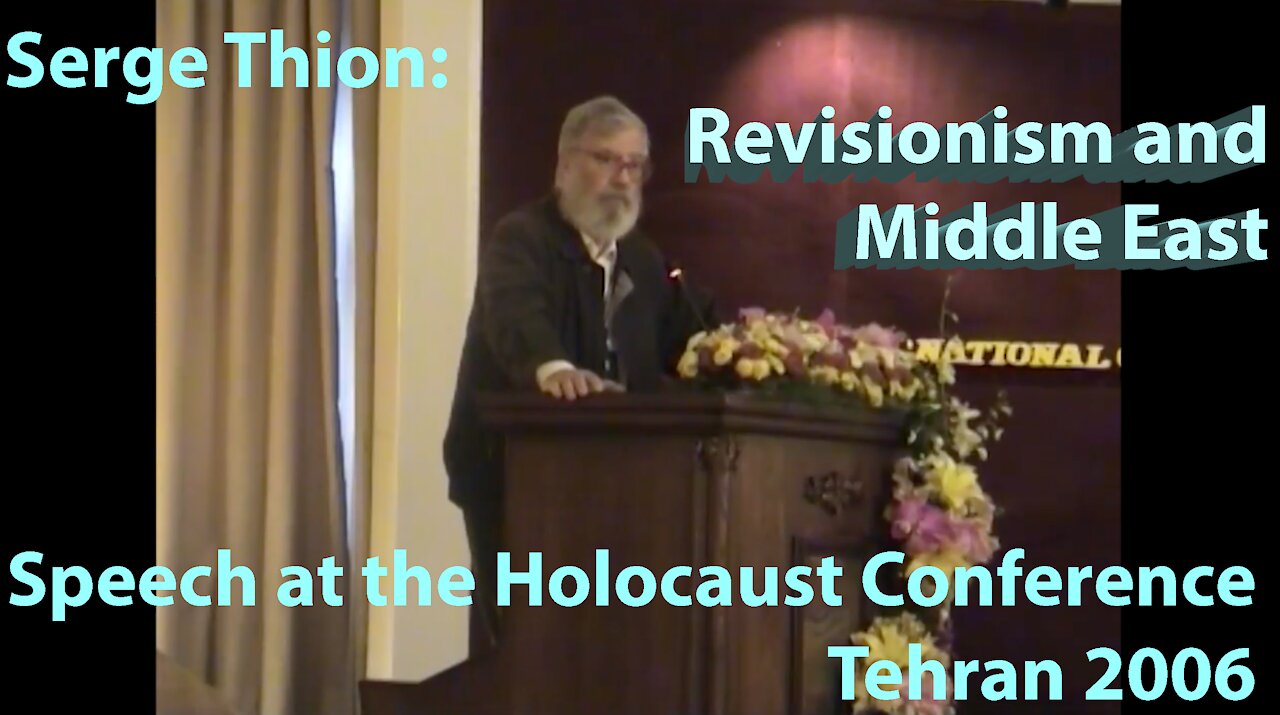 Serge Thion: Speech at the Holocaust Conference Tehran 2006