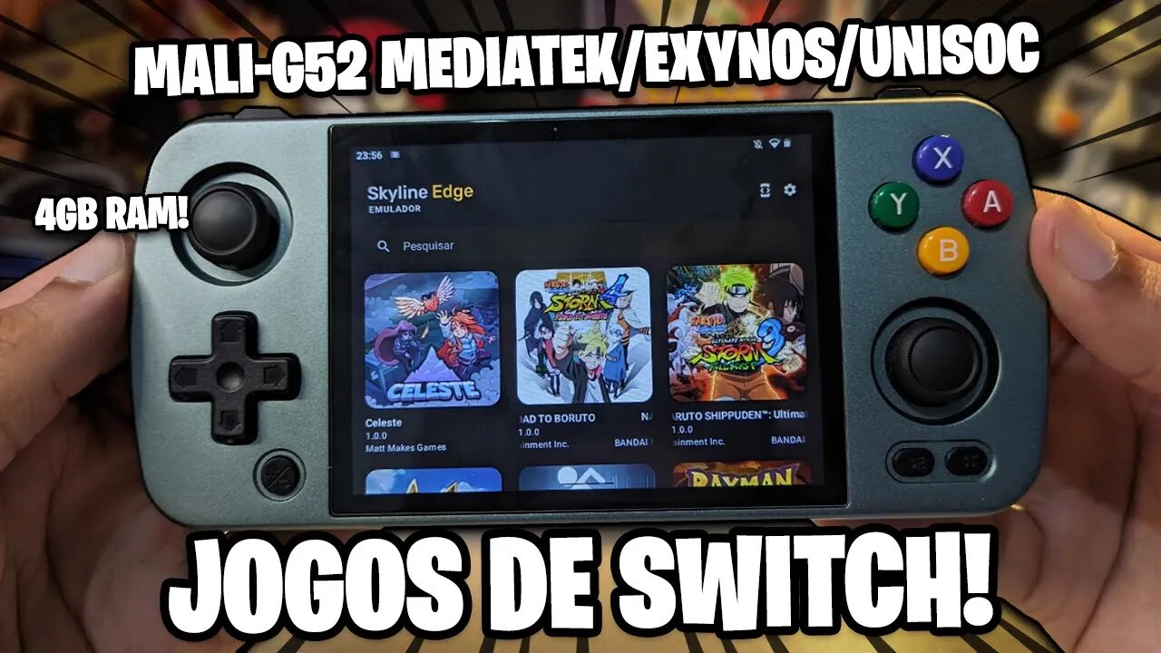 RG405M CONTRA JOGOS DE SWITCH | Mali-G52 GPU 4GB RAM (MEDIATEK/EXYNOS/UNISOC) Skyline Edge