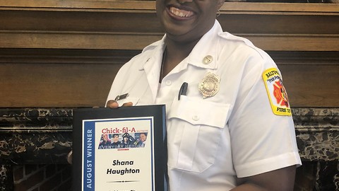 Shana Haughton is the August 2018 winner of the Chick-fil-A Everyday Heroes award