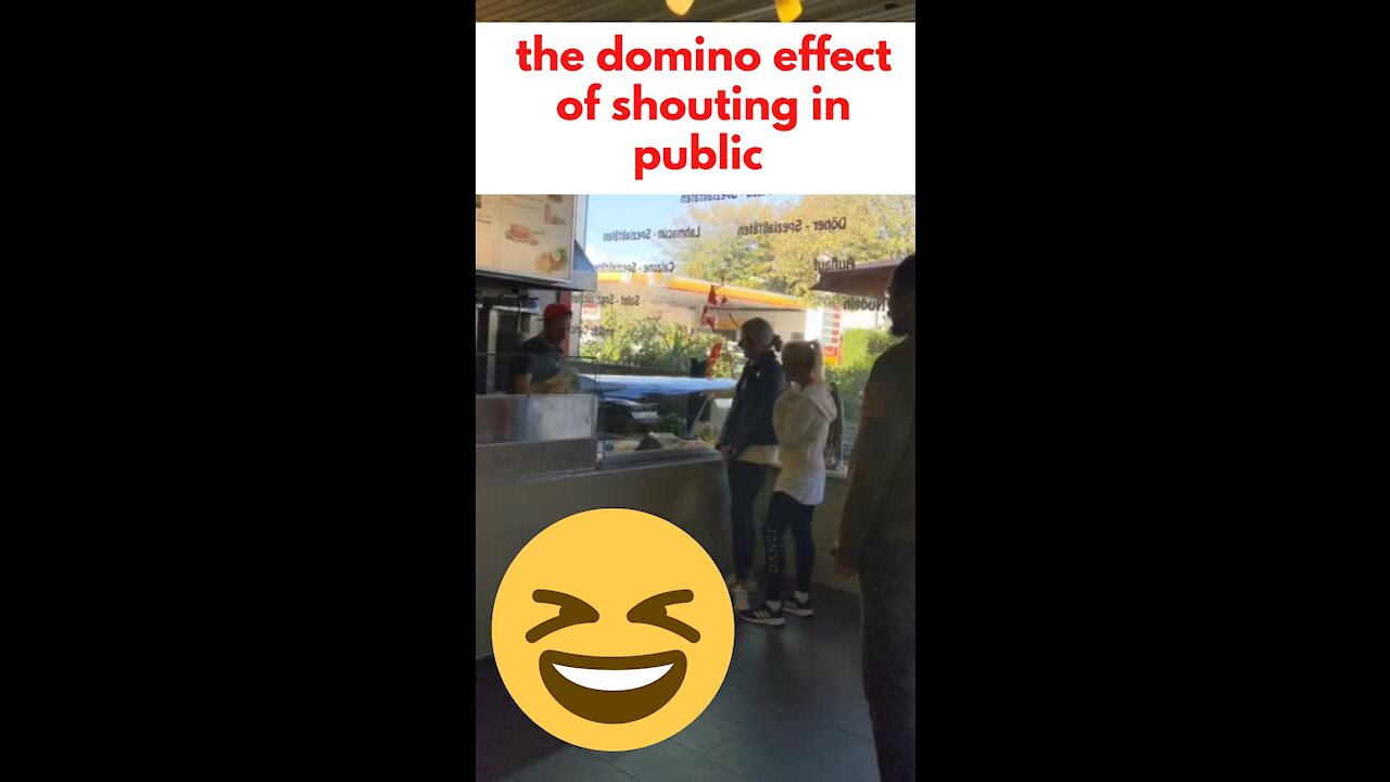 THE FUNNY DOMINO EFFECT OF SHOUTING IN PUBLIC