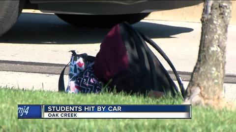 Two students hit by car at Oak Creek High School