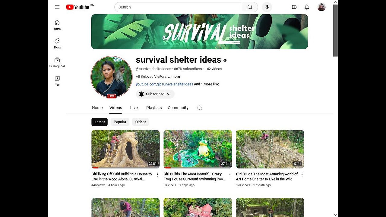 Natural Organic Grounded Woman Build Survival Shelter in the Woods Alone!