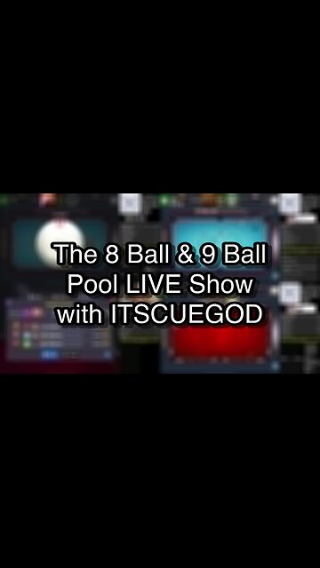 The 8 Ball & 9 Ball Pool LIVE Show with ITSCUEGOD
