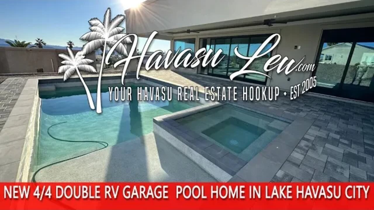 Lake Havasu New Double RV Garage Pool Home 3370 Saddleback Dr MLS 1022002