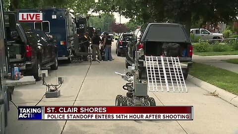 Police standoff enters 14th hour after shooting in St. Clair Shores
