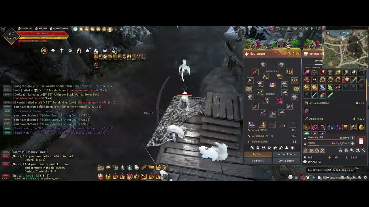 Black Desert Grindfest afk fishing