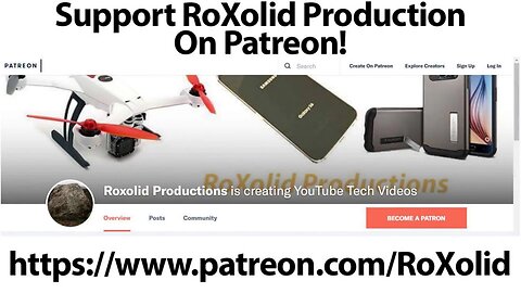 Support RoXolid Productions TODAY for as little as $1 on Patreon!