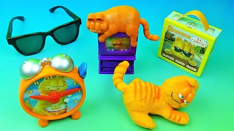 2004 GARFIELD THE MOVIE set of 5 WENDYS COLLECTIBLES VIDEO REVIEW