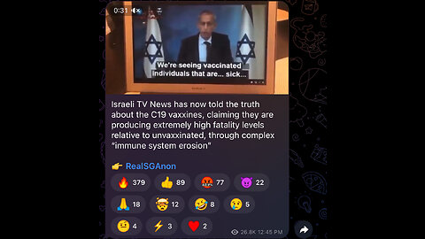 Israeli TV News has now told the truth about the C19 vaxxines