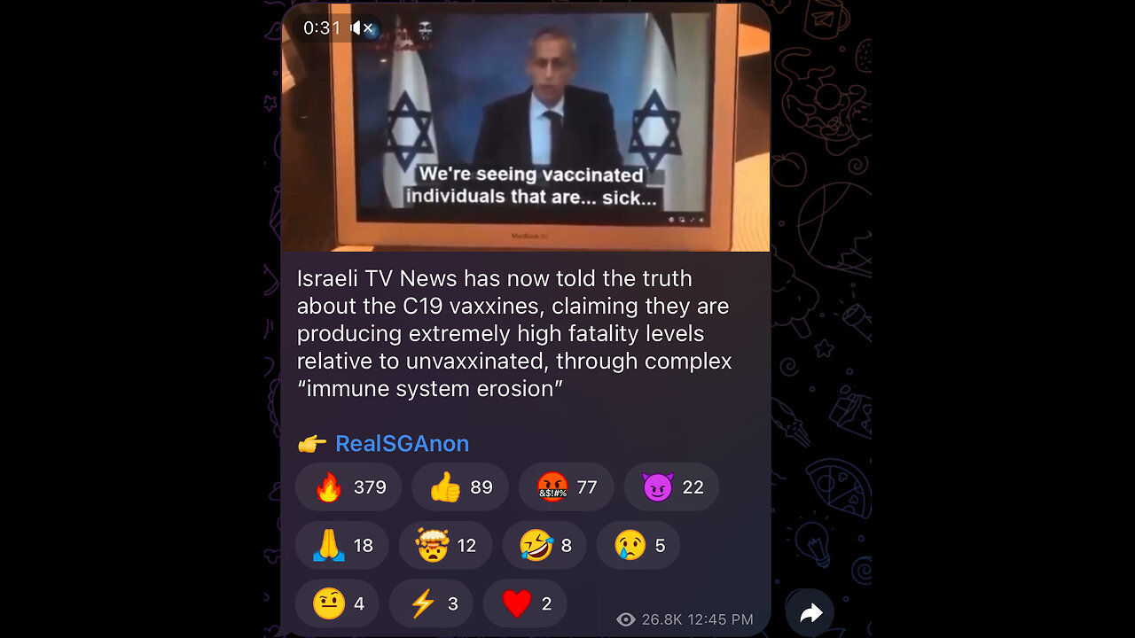 Israeli TV News has now told the truth about the C19 vaxxines