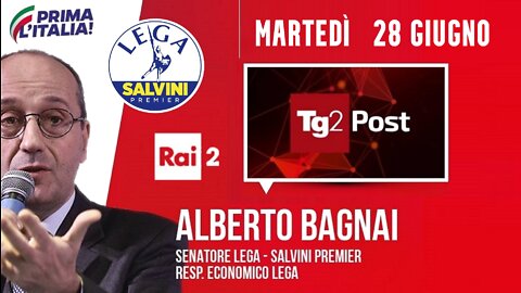 🔴 Interventi del Sen. Alberto Bagnai, ospite a TG2Post del 28/06/2022.