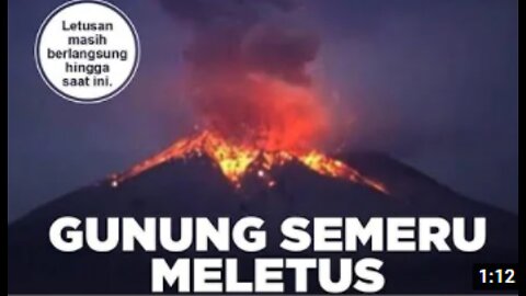 BIG ERUPTION OF SEMERU MOUNT