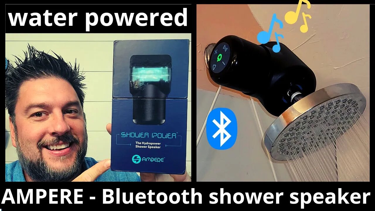 🚿 🔊 AMPERE Shower Power: water powered Bluetooth shower speaker - Hydropower Speaker [441] 🚿 🔊