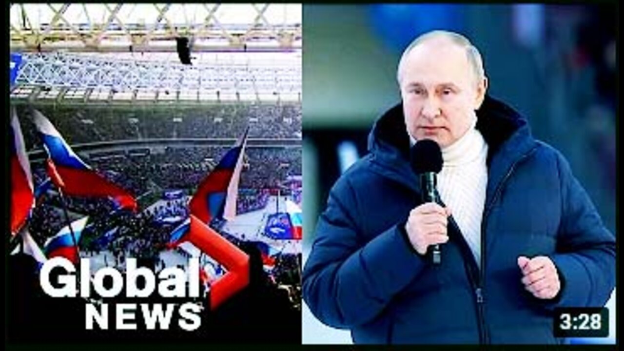 Putin says Russia will prevail in Ukraine in speech to thousands of cheering supporters in Moscow