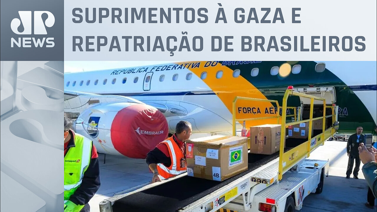 Avião da FAB com kits de ajuda humanitária decola de Roma para o Egito