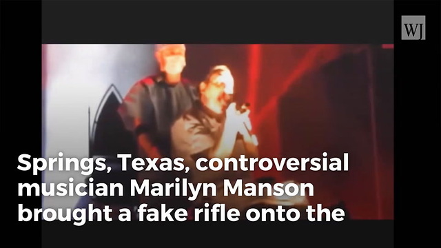 Rocker Marilyn Manson Points Fake Rifle at Concertgoers in Middle of San Bernardino Show