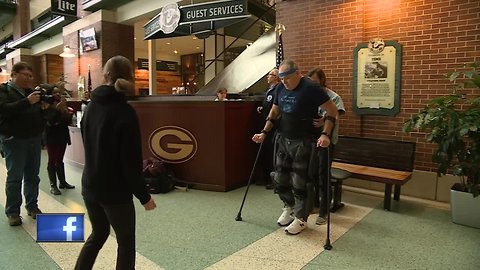 Injured veteran walks again with the help of robotic legs